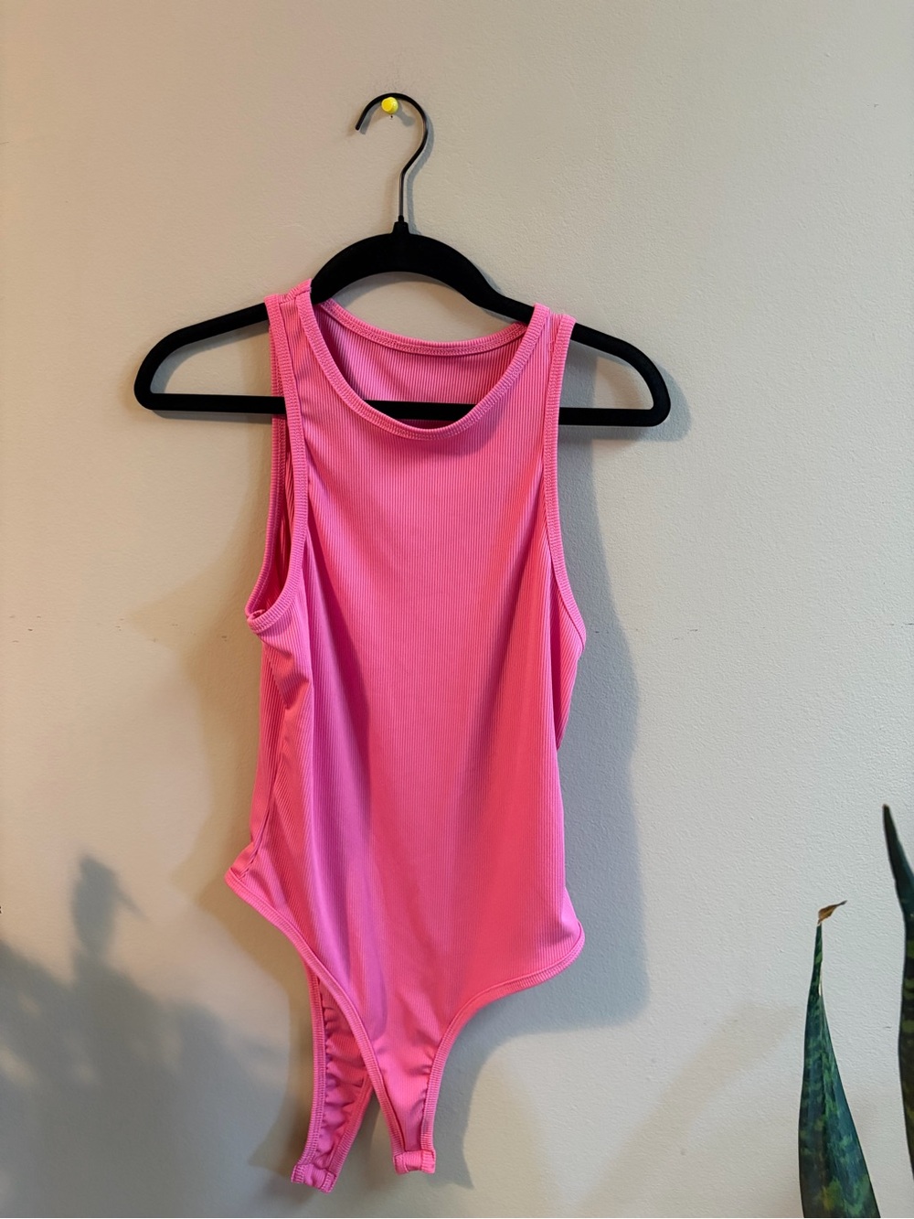 Girls' Hot Pink Ribbed One-Piece Bodysuit
#0151